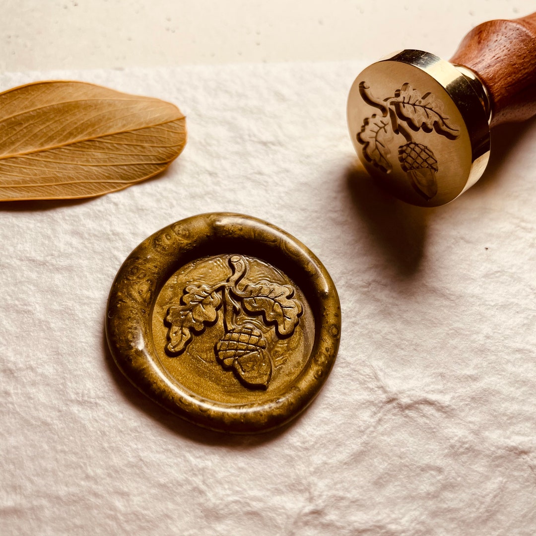 Acorn Wax Seal Stamp, Wax Seal Stamp Kit, Wax Sealing Stamps, Sealing