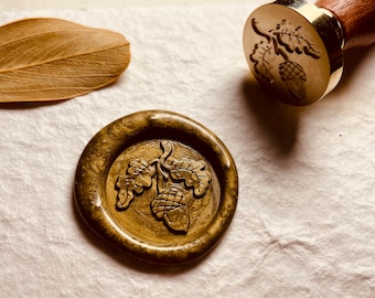 Acorn Wax Seal Stamp, Wax Seal Stamp Kit, Wax Sealing Stamps, Sealing Wax Stamp, Wax Seals