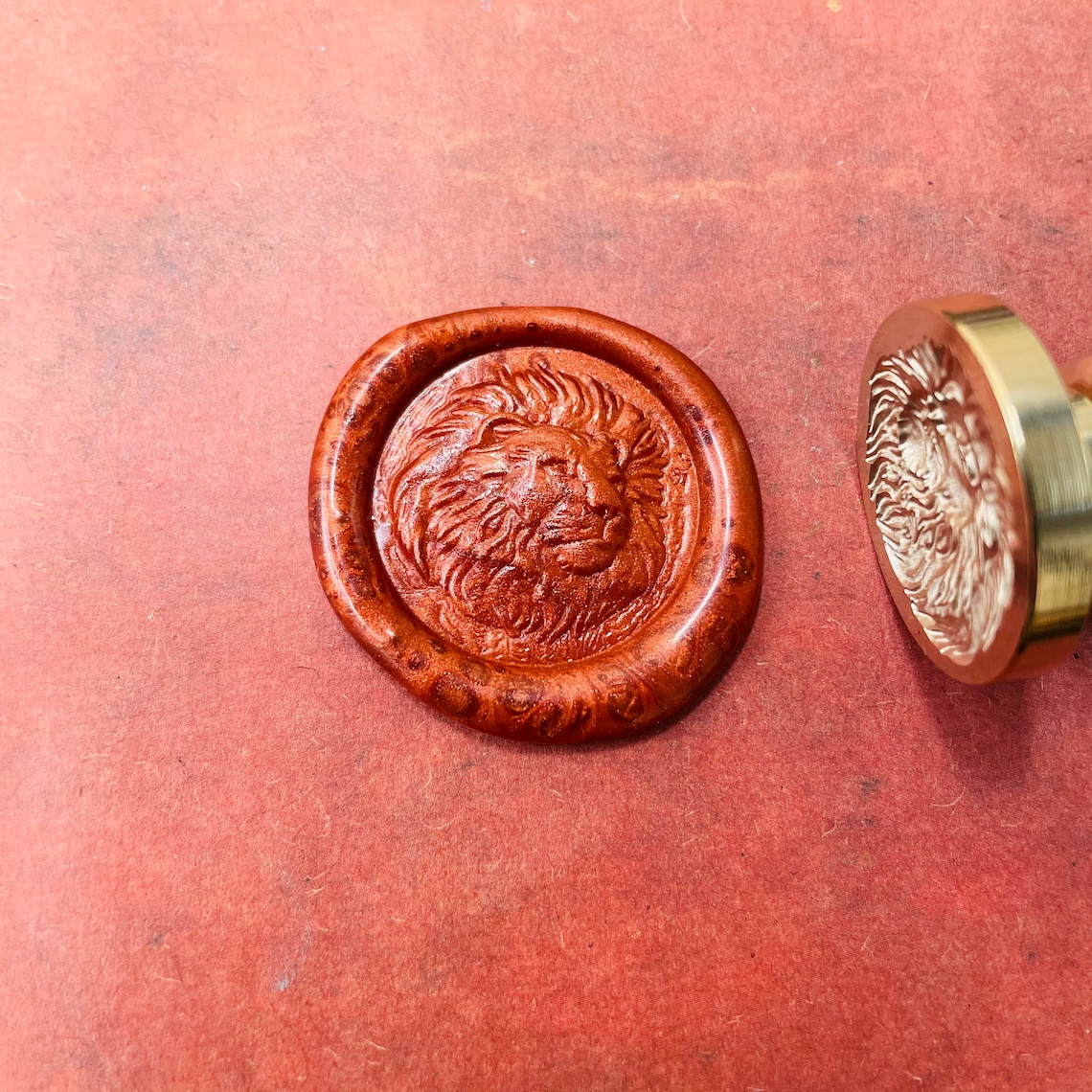 3D Lion Wax Stamp, Embossed Wax Seal Stamp, Nordic Retro Stamps, Wax