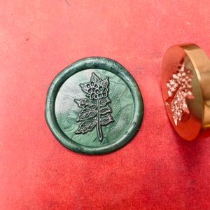 Henbane Stamp Head with Wood Handle, Stamp Sealing, Wax Seal Stamp, Sealing Stamp, Wax Seals Stamp
