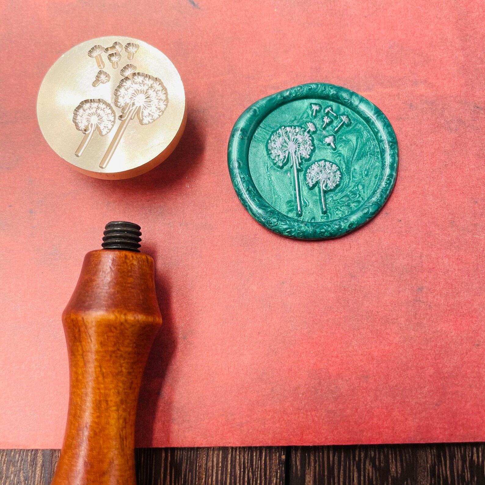 Dandelions Wax Stamp Wax Seal Stamp Retro Stamps With Etsy