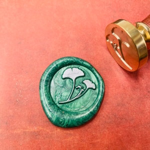 Ginkgo Wax Stamp, Wax Seal Stamp , Retro Stamps With Handle, Wax Seal Stamp, Invitation Supplies, Gift Wrapping Tools