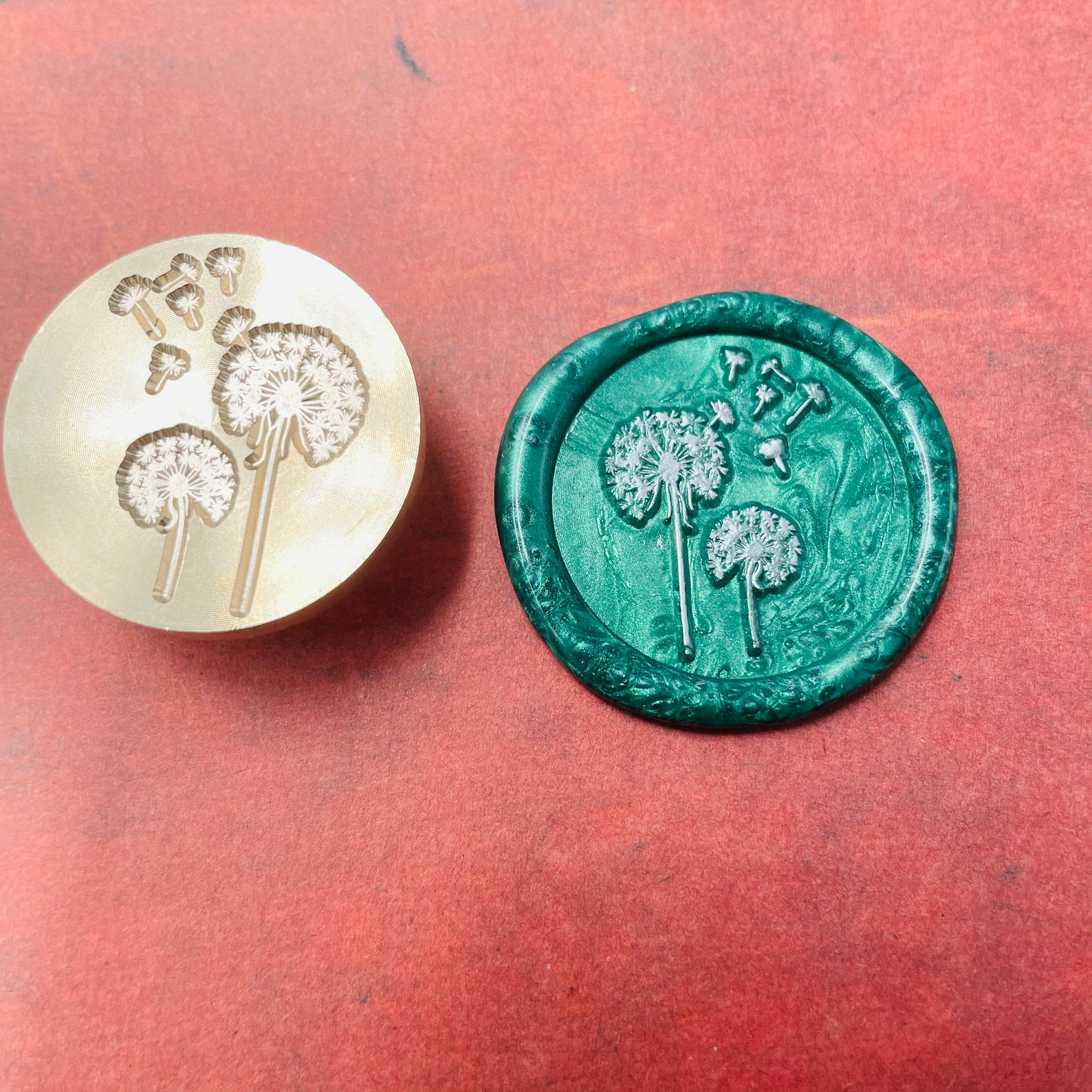 Dandelions Wax Stamp Wax Seal Stamp Retro Stamps With Etsy