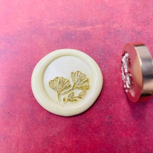 Ginkgo Wax Stamp, Wax Seal Stamp, Ginkgo Seal Stamps, Wax Seal Stamp, Invitation, Gift Wrapping Tools