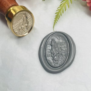 Carimbo de cera de cavalo 3D, carimbo de cera em relevo, carimbos de selo retrô, carimbo de cera, cartão de convite, ferramentas de embrulho de presente