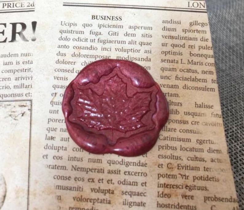 3D Maple leaf Wax Stamp Gift Wrapping Tools Wax Seal Stamp,Invitation Stamp with Handle Embossed Wax Seal Stamp