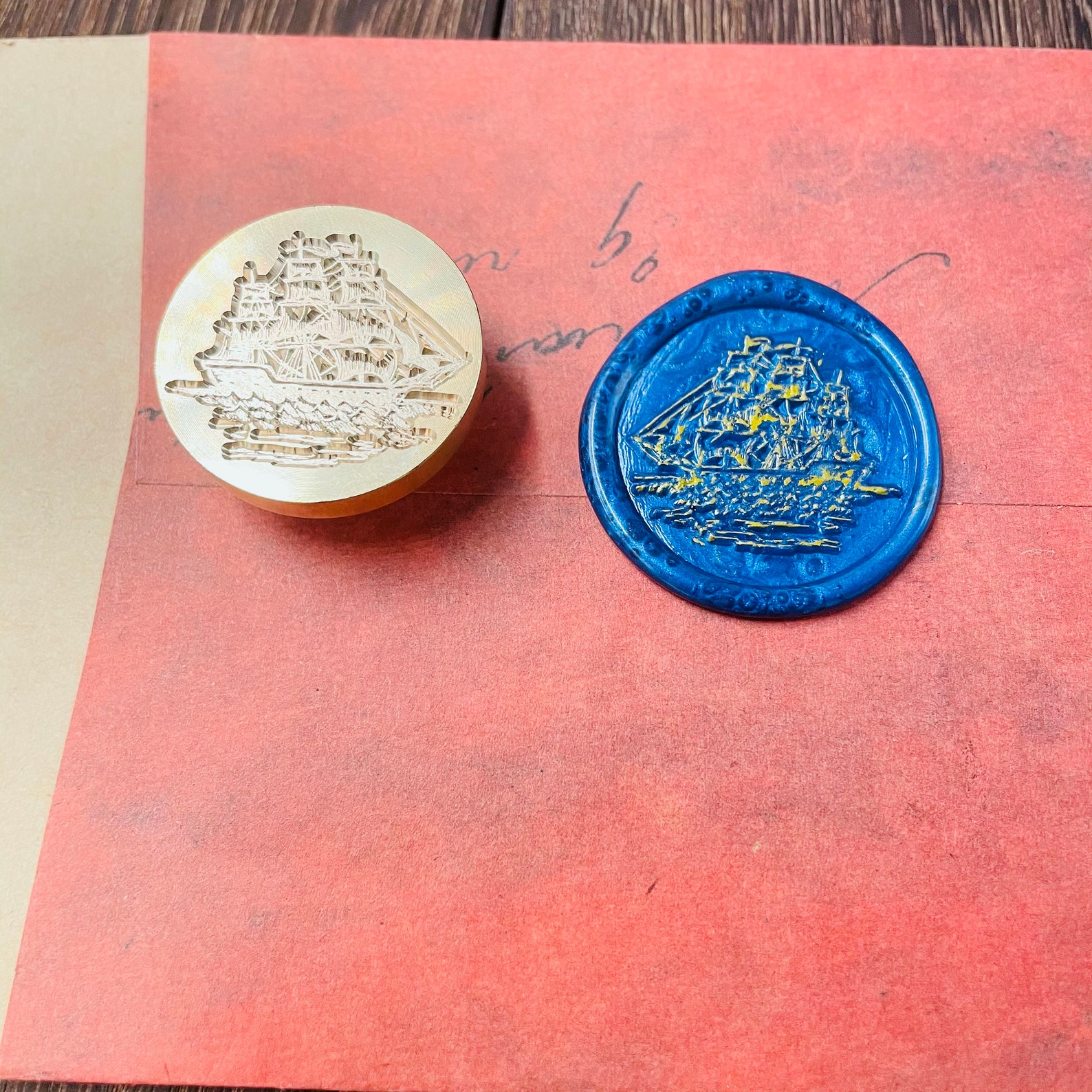 Sailboat Wax Stamp Wax Seal Stamp Retro Stamps With Handle Etsy