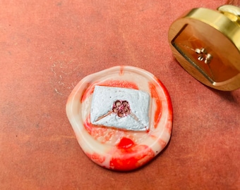 Sakura Envelope Wax Stamp, Wax Seal Stamp , Retro Stamps With Handle, Wax Seal Stamp, Invitation Supplies, Gift Wrapping Tools