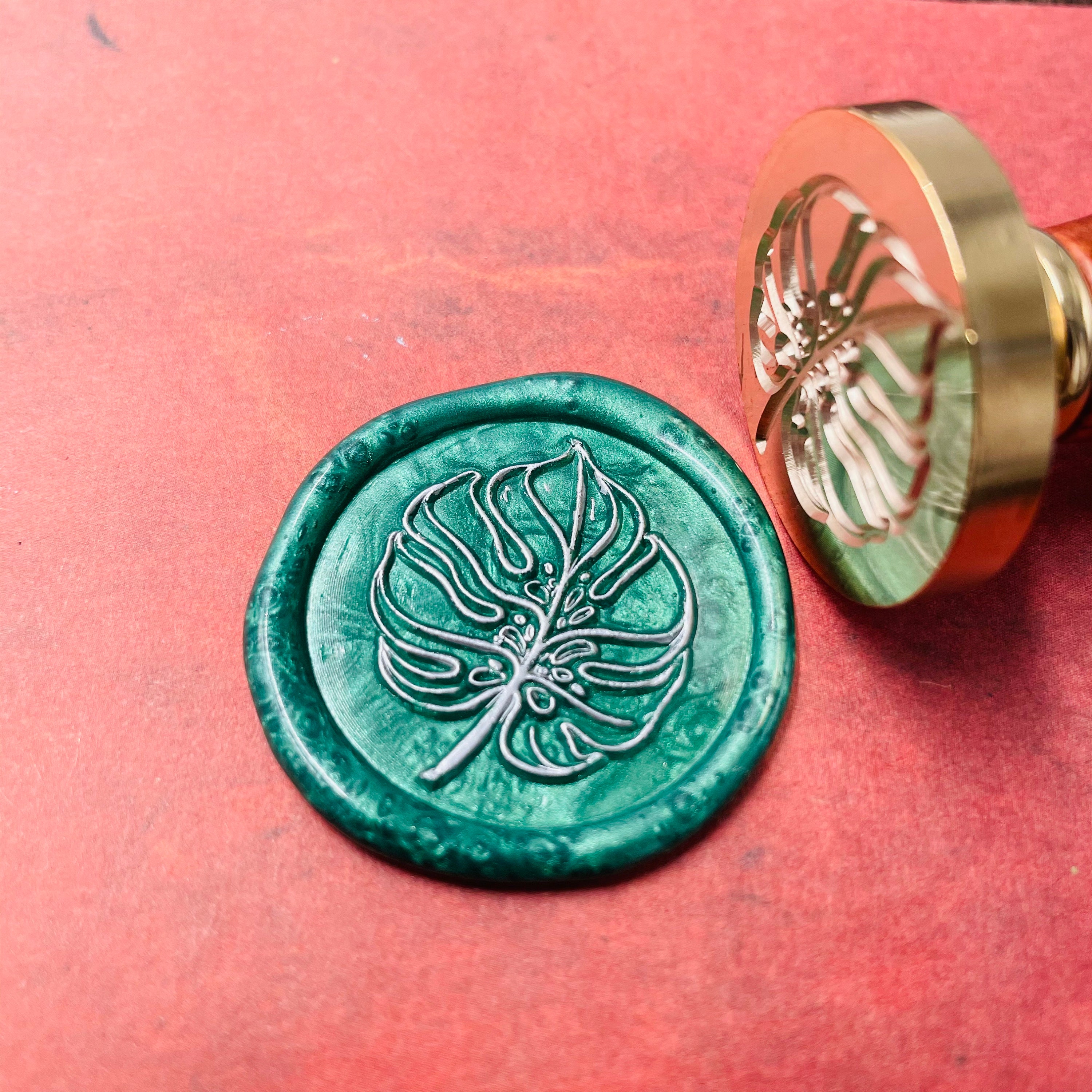 Monstera Wax Stamp Wax Seal Stamp Retro Stamps With Handle Etsy
