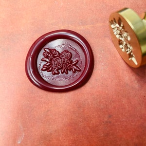 Rose Blume Wachs Stempel, Wachs Siegelstempel, Retro Stempel Mit Griff, Wachs Siegelstempel, Einladungen, Geschenkverpackung