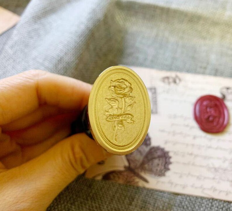 Embossed Wax Seal Stamp Gift Wrapping Tools Stamp with Handle 3D Rose Wax Stamp Wax Seal Stamp,Invitation