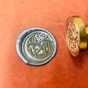 Snow Peak Wax Stamp, Wax Seal Stamp, Retro Stempels met handvat, Wax Seal Stamp, Uitnodigingsbenodigdheden, Cadeauverpakkingsgereedschappen