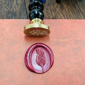 3D Maiglöckchen Wachs Stempel, geprägter Wachssiegel Stempel, Blumen Retro Stempel, Wachssiegel Stempel, Einladung, Geschenkverpackung