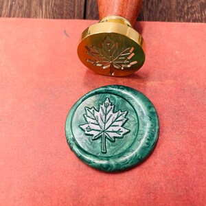 Ahornblatt Wachs Stempel, Wachs Siegel Stempel, Retro Briefmarken Mit Griff, Wachs Versiegelung Stempel, Einladungen Zubehör, Geschenkverpackungs Werkzeuge