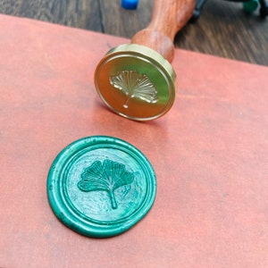Ginkgo Wax Seal Stamp, Sealing Wax Stamp, Wax Seal Stamp, Seal Wax Stamp Tools, Copper Seal Wax Stamp