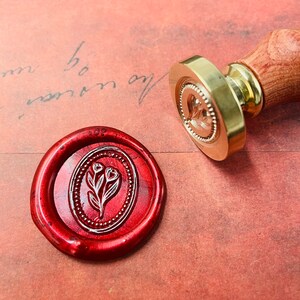 Runde Tulpe Wachsstempel, Wachs Siegel Stempel, Retro Stempel Mit Griff, Wachs Siegel Stempel, Einladungen Zubehör, Geschenk Verpackung Werkzeuge