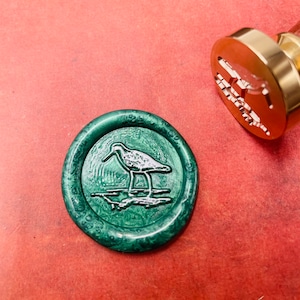 The Bird on Beach Wax Stamp, Wax Seal Stamp , Retro Stamps With Handle, Wax Seal Stamp, Invitation Supplies, Gift Wrapping Tools