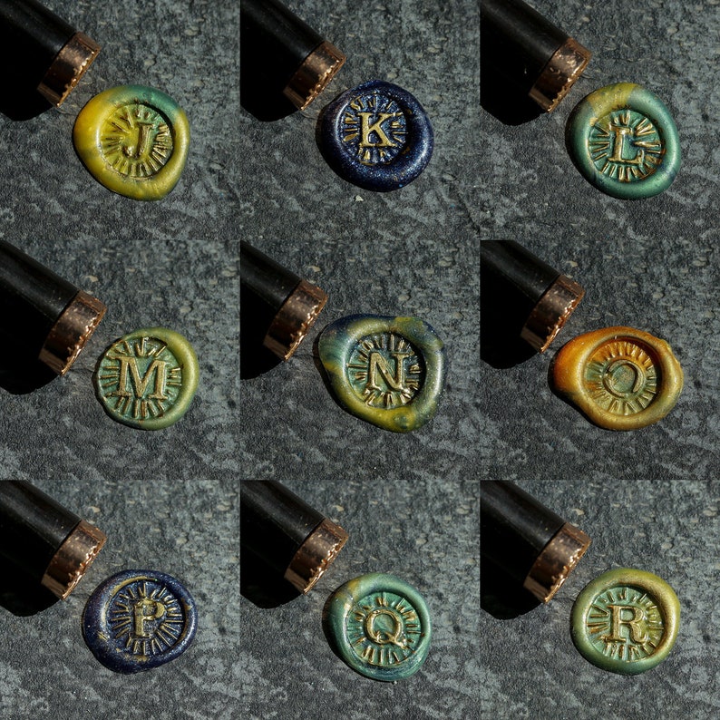Mini 12MM 26 Alphabet Letter Wax Stamp Copper Head Wax Seal Etsy