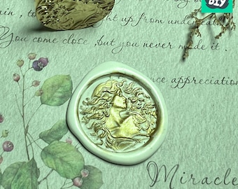 The Women Wax Seal Stamp, 3D Embossed Wax Stamp, Girl's Face Wax Stamp, Wax Stamp Kit, Wax Seal Stamp, Sealing Wax Stamp, Letter Stamp