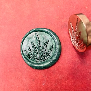 Aloe Vera Wax Stamp, Wax Seal Stamp , Retro Stamps With Handle, Wax Seal Stamp, Invitation Supplies, Gift Wrapping Tools