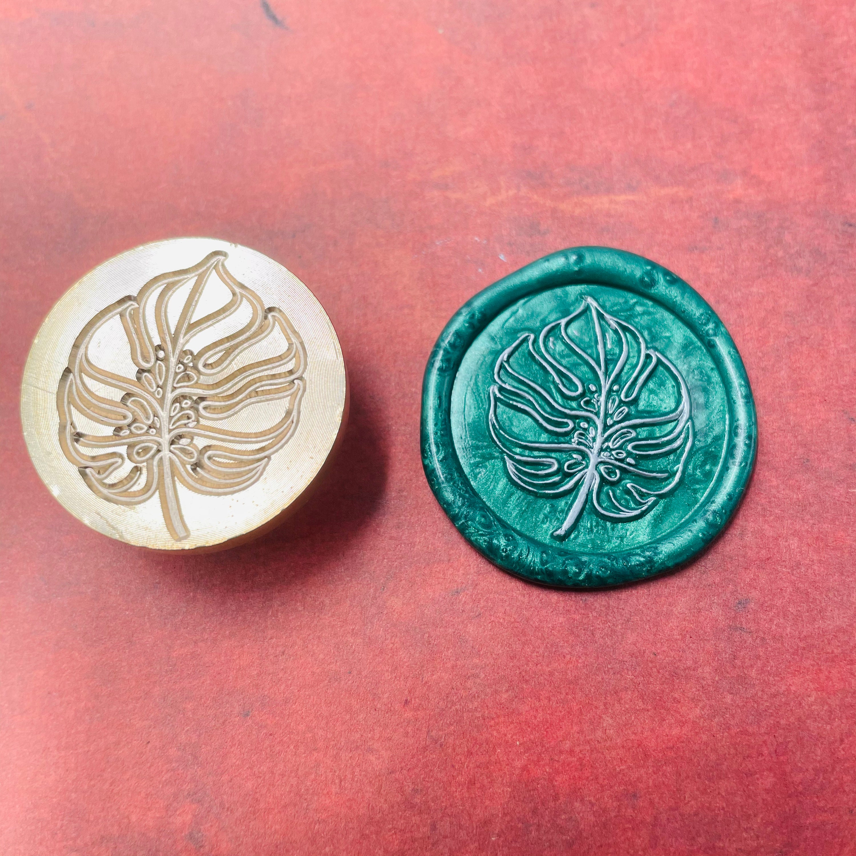 Monstera Wax Stamp Wax Seal Stamp Retro Stamps With Handle Etsy