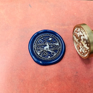 Starry Deer Wax Stamp, Wax Seal Stamp , Retro Stamps With Handle, Wax Sealing Stamp, Invitation Supplies, Gift Wrapping Tools