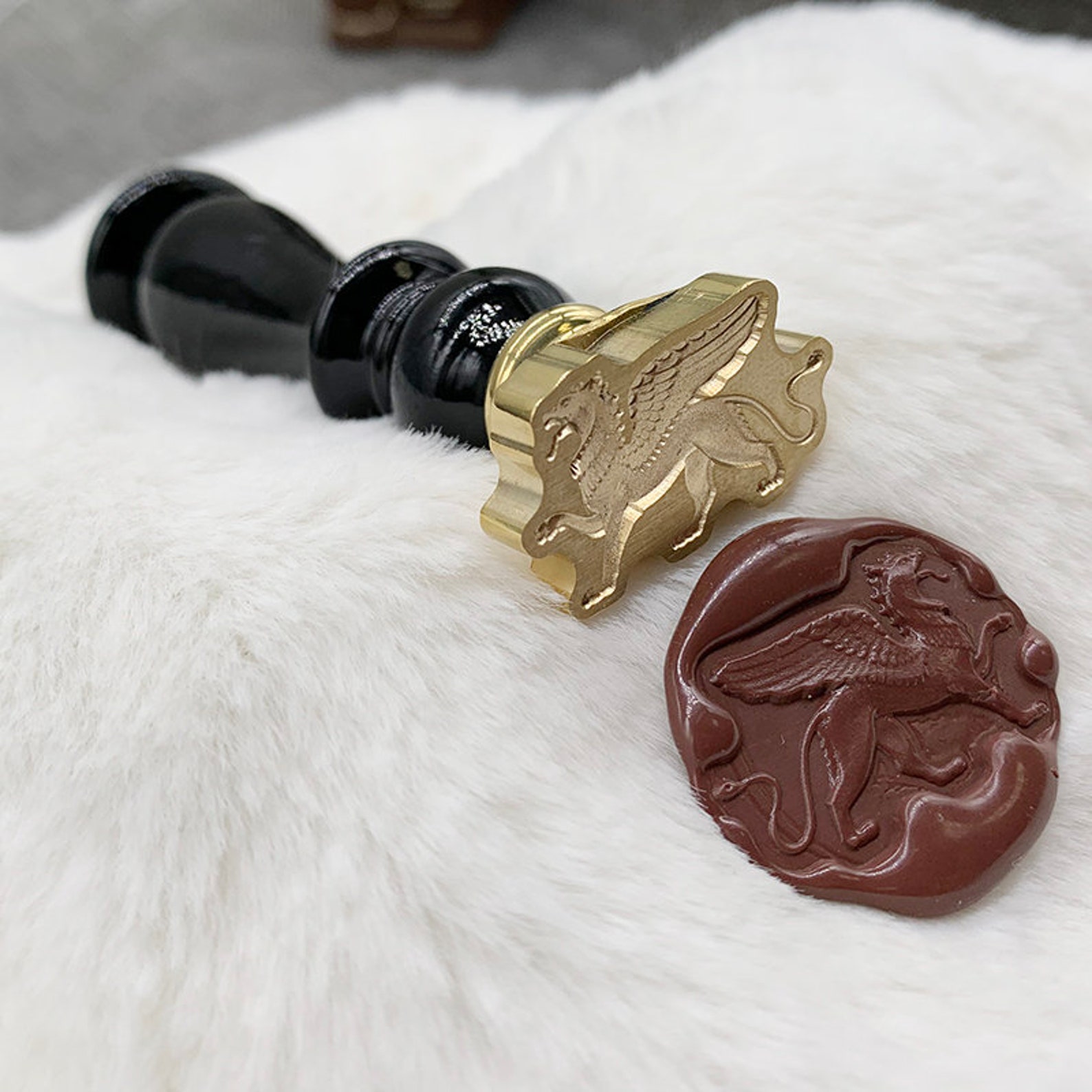 3D Griffin Wax Stamp Embossed Wax Seal Stamp Stamp With Etsy UK