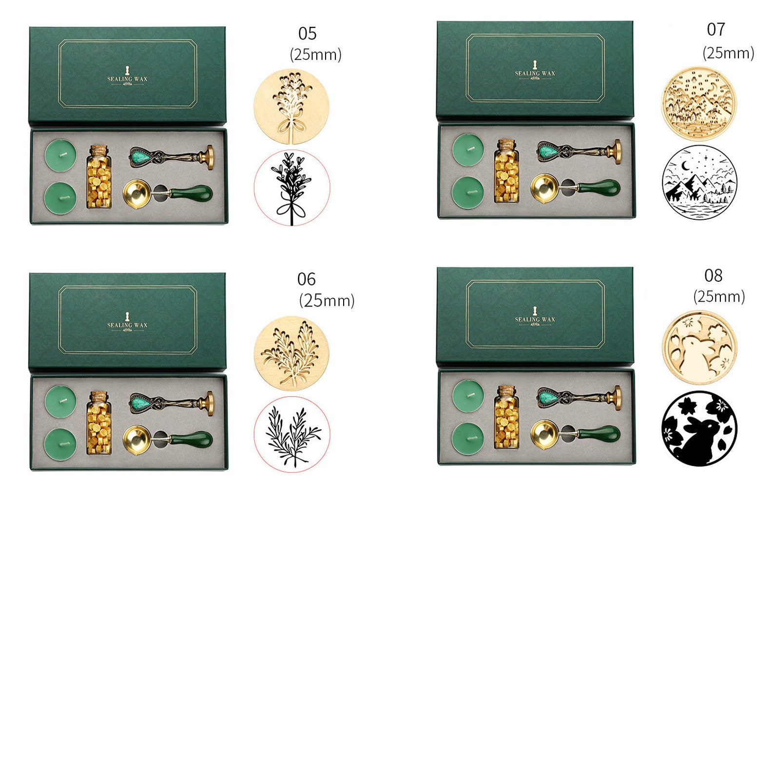 62 Styles Wax Stamp Set Wax Seal Stamp Set Retro Stamps Wax Etsy