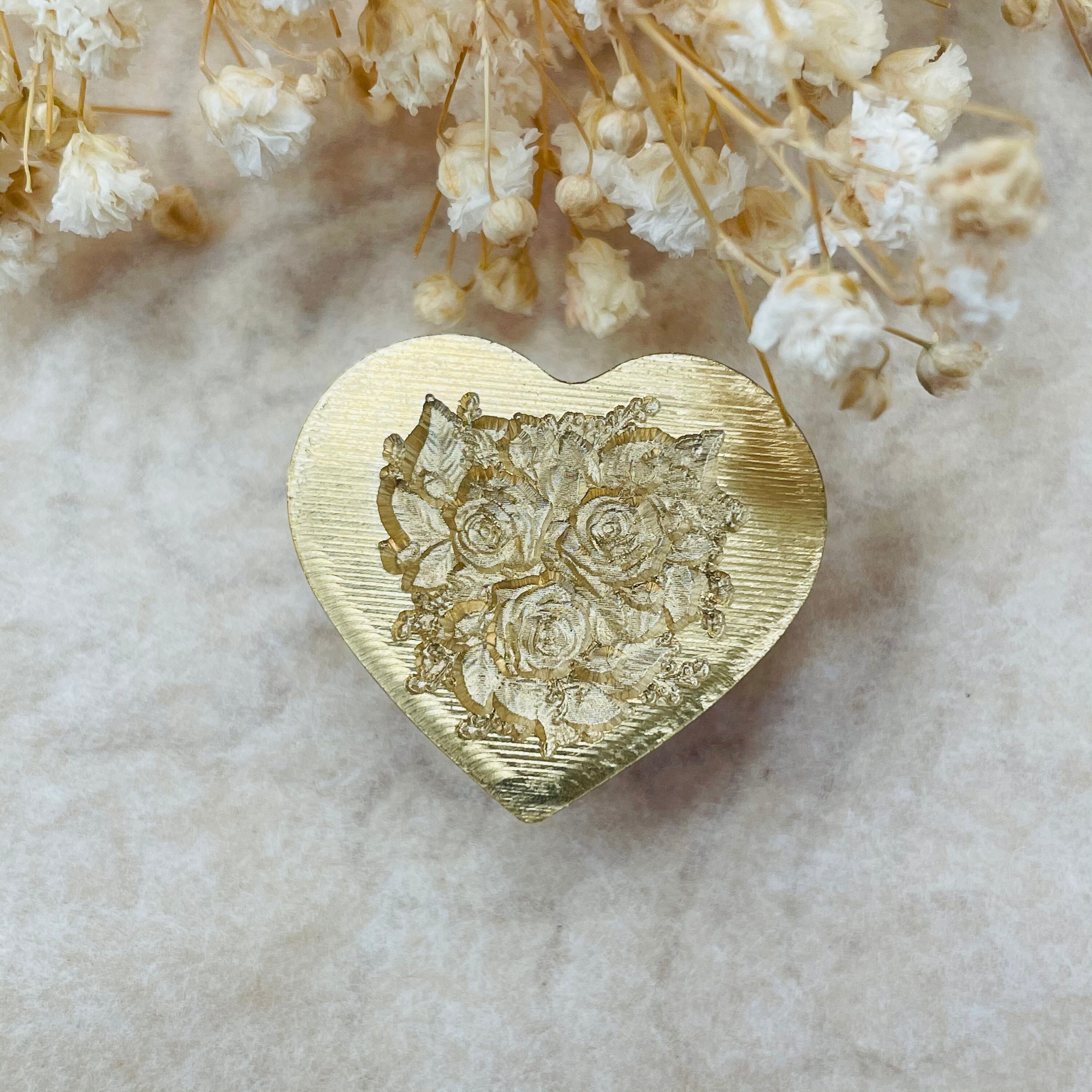 Custom Wax Seal Stamp - Heart Shaped 3D Relief Wax Seal Stamp