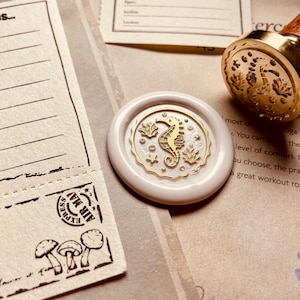 Hippocampus Wax Stamp, Wax Seal Stamp , Retro Stamps With Handle, Wax Seal Stamp Kit, Sealing Wax Stamp, Wax Seal