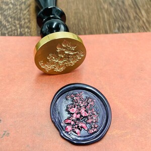 3D Flowers Wax Stamp, Embossed Wax Seal Stamp, Stamp with Handle , Wax Seal Stamp,Invitation, Gift Wrapping Tools
