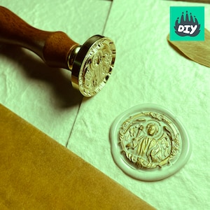 Zauberstab Engel Wachssiegel Stempel, 3D Geprägter Wachsstempel, Wachsstempel Engel, Wachsstempel Kit, Wachssiegelstempel, Siegelwachsstempel, Buchstabenstempel