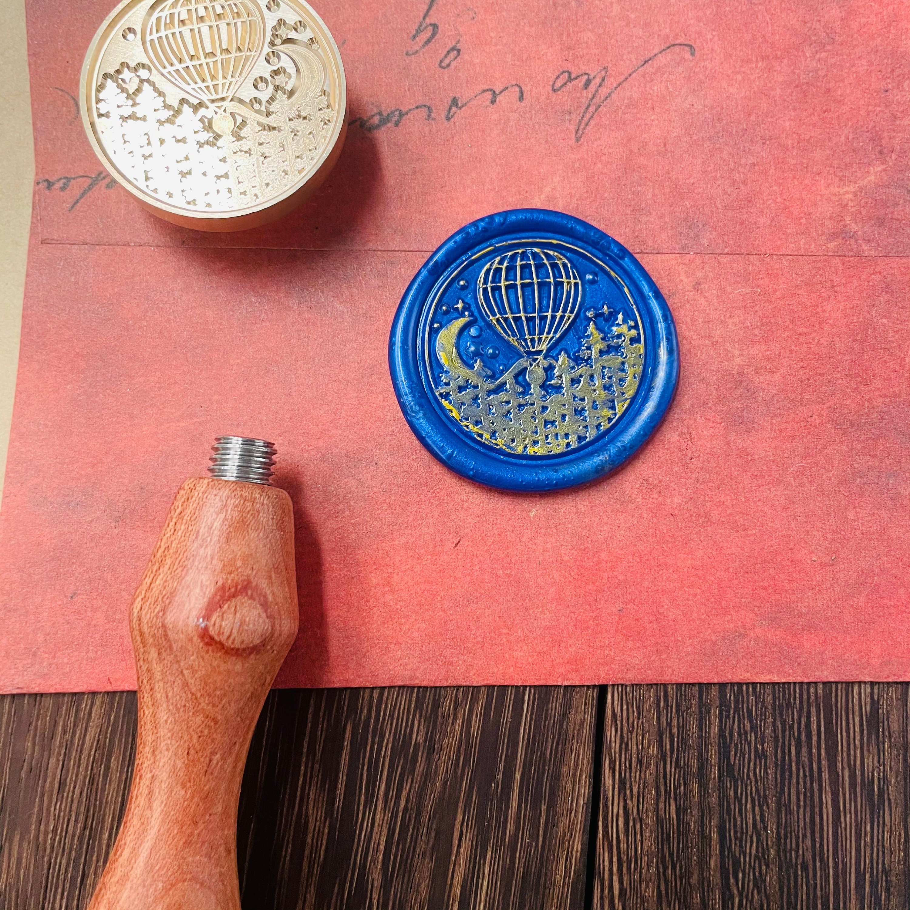 Balloon Wax Seal Stamp Sealing Wax Stamps Retro Wood Stamp Wax