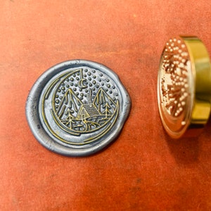 Mountain Hut Wax Stamp, Wax Seal Stamp, Retro Stamps With Handle, Wax Seal Stamp, Invitation Supplies, Gift Wrapping Tools