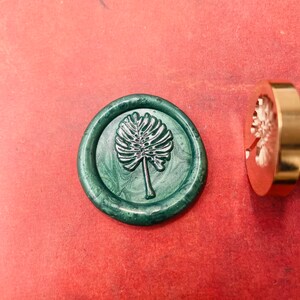 Monstera Leaf Wax Stamp, Wax Seal Stamp , Retro Stamps With Handle, Wax Sealing Stamp, Invitation Supplies, Gift Wrapping Tools