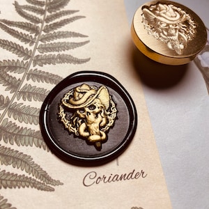 Cachet de cire 3D squelette cowboy, cachet de cire en relief, cachet 3D, cachet de cire mythique 3D
