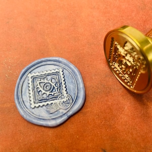 Postmark Wax Stamp, Wax Seal Stamp , Retro Stamps With Handle, Wax Seal Stamp, Invitation Supplies, Gift Wrapping Tools