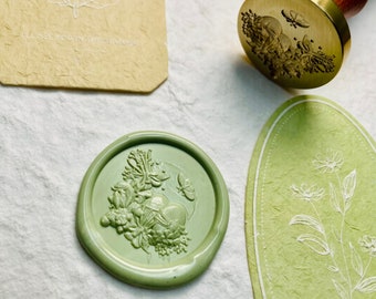 Butterfly&Egg Wax Stamp, Embossed Wax Seal Stamp, Seal Stamps, Wax Seal Stamp, Wax Sealing Stamp