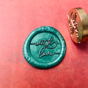 With Love Wax Stamp, Wax Seal Stamp, Retro Stamps With Handle, Wax Seal Stamp, Invitation Supplies, Gift Wrapping Tools
