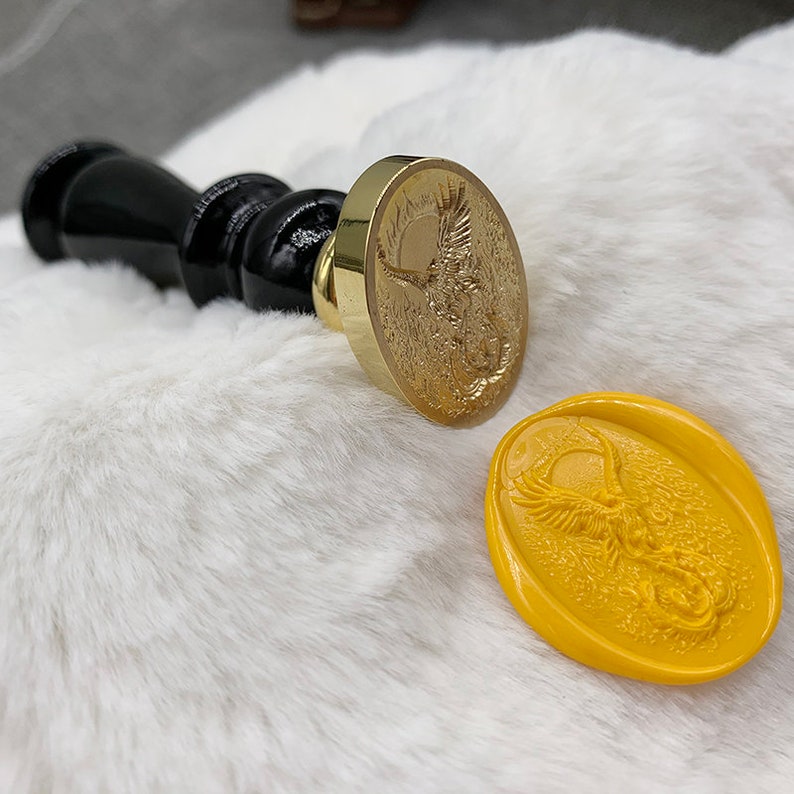 3D Phoenix Wax Stamp Embossed Wax Seal Stamp Retro Stamps Etsy