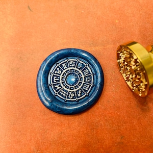 Lakzegelstempel sterrenbeelden, lakzegelstempel, retro postzegels met handvat, lakzegelstempel, benodigdheden voor uitnodigingen, gereedschap voor cadeauverpakking
