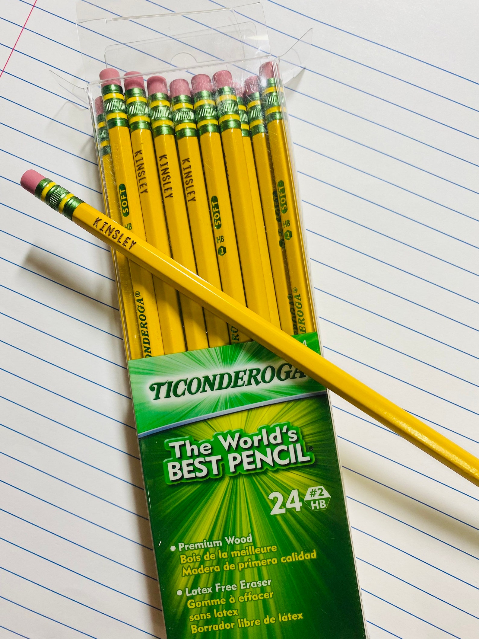 Personalized engraved Ticonderoga 2 pencils Back to school Etsy