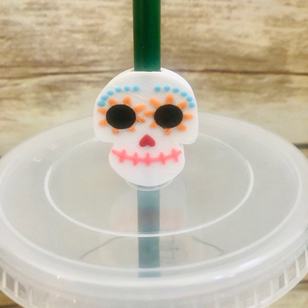 Coco skull straw buddy