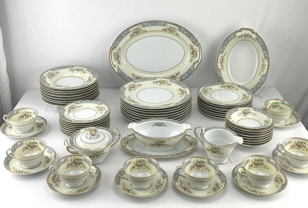 【レア】 Noritake 装飾品タイル Astorbrook by Noritake 5pc piece setting Pattern Number 4300