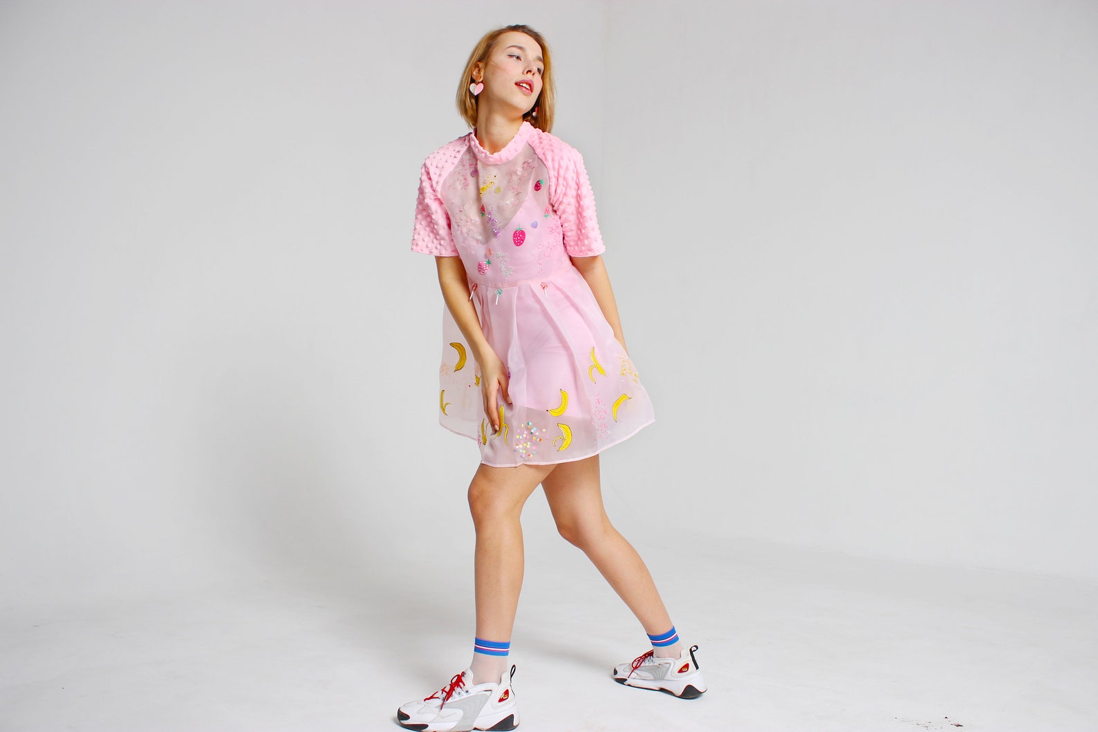 Pink Dress Pastel Dress Party Dress Fruit Dress Etsy