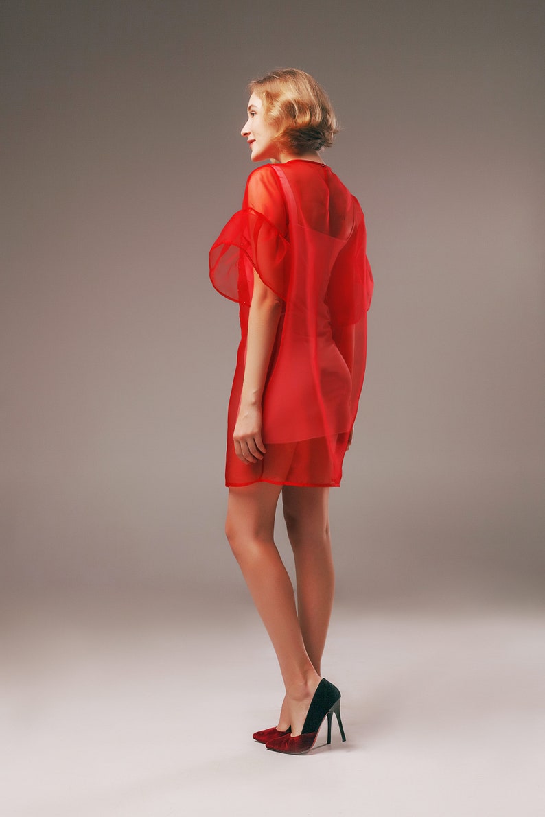 Heart Dress Valentines Dress Red Dress Organza Dress - Etsy Singapore