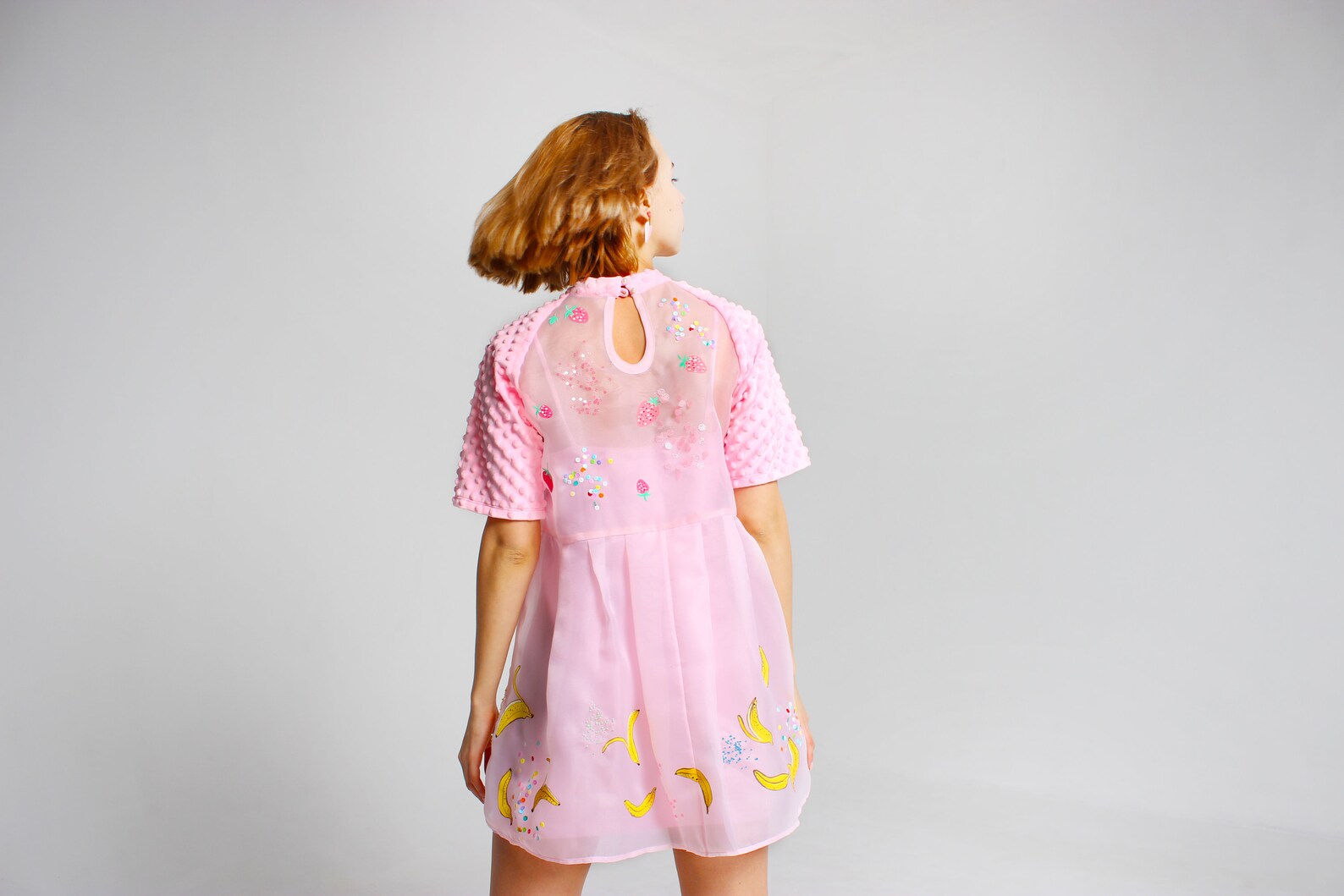 Pink Dress Pastel Dress Party Dress Fruit Dress Etsy