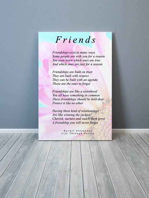 Beste Freundin Gedicht Freundschaft Gedicht Wandkunst Bff Etsy