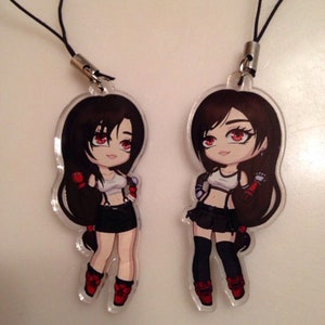 FFVII Tifa Acrylic Charms - Remake and Classic Designs