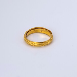 24k .999 Solid Yellow Gold Adjustable Asian Band